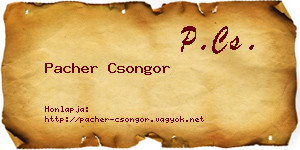 Pacher Csongor névjegykártya