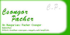 csongor pacher business card